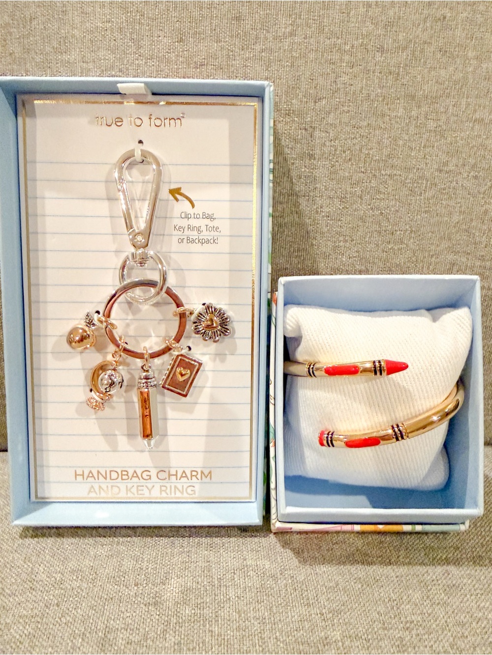 Teacher Set; Bag Charm & Crayon Bengal Bracelet